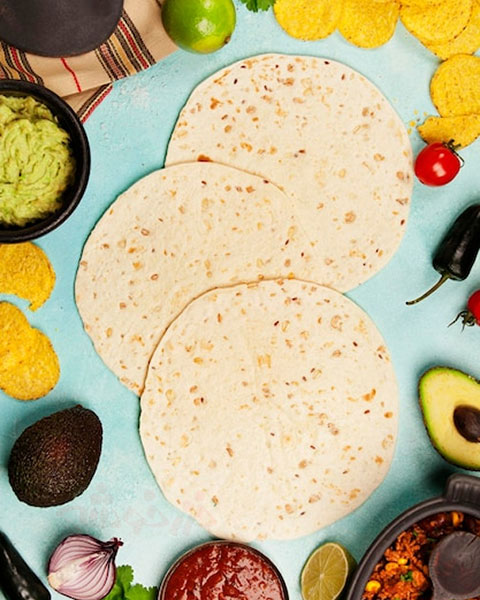 bread tortilla khazarkhooshe img w480h600 02 طرز تهیه نان ترتیلا با آرد ذرت, نان ترتیلا مکزیکی با آرد ذرت, دستور پخت نان ترتیلا با آرد ذرت, روش پخت نان ترتیلا با آرد ذرت