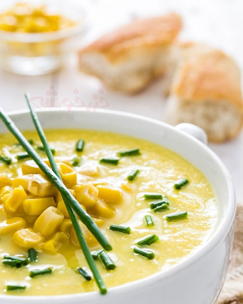 creamy soup corn flour khazarkhooshe img w480h600 06 طرز تهیه سوپ کرمی با آرد ذرت, سوپ کرمی با آرد ذرت, دستور پخت سوپ کرمی با آرد ذرت, روش پخت سوپ کرمی با آرد ذرت