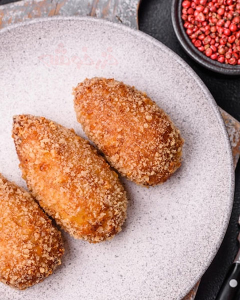 crispy cutlet kuku khazarkhooshe img w480h600 03 طرز تهیه کتلت و کوکو, کتلت و کوکو خانگی, دستور پخت کتلت و کوکو, روش پخت کتلت و کوکو