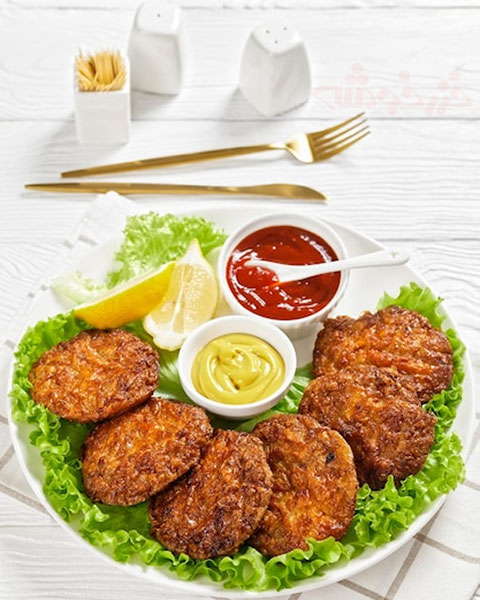 crispy cutlet kuku khazarkhooshe img w480h600 08 طرز تهیه کتلت و کوکو, کتلت و کوکو خانگی, دستور پخت کتلت و کوکو, روش پخت کتلت و کوکو