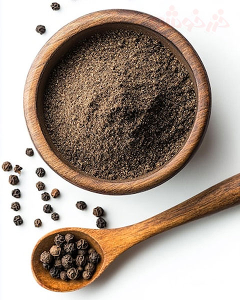pepper black benefits khazarkhooshe img w480h600 10 خواص فلفل سیاه, کاربردهای پودر فلفل سیاه, فواید فلفل سیاه, کاربرد فلفل سیاه, فلفل سیاه در آشپزی ایرانی