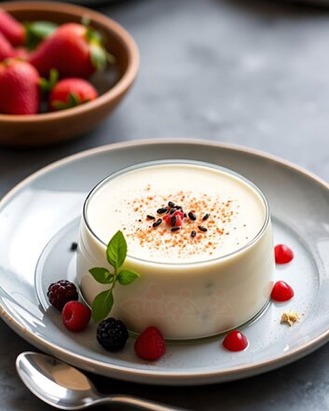 soft pudding khazarkhooshe img w480h600 09 طرز تهیه پودینگ لطیف, پودینگ لطیف با آرد ذرت, دستور پخت پودینگ لطیف با آرد ذرت, روش پخت پودینگ لطیف با آرد ذرت
