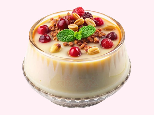 soft pudding khazarkhooshe img w600h450 11 طرز تهیه پودینگ لطیف, پودینگ لطیف با آرد ذرت, دستور پخت پودینگ لطیف با آرد ذرت, روش پخت پودینگ لطیف با آرد ذرت